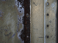 metal worn rivets