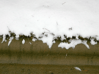 snow on curb