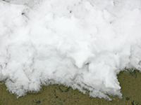 snow on sidewalk